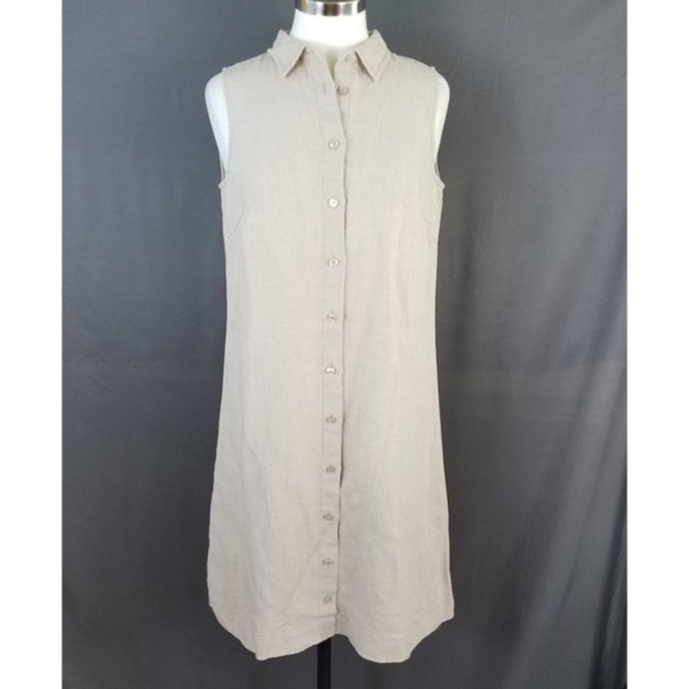 Garnet Hill linen button down dress